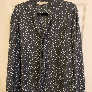 Flirty neck tie print from the Loft